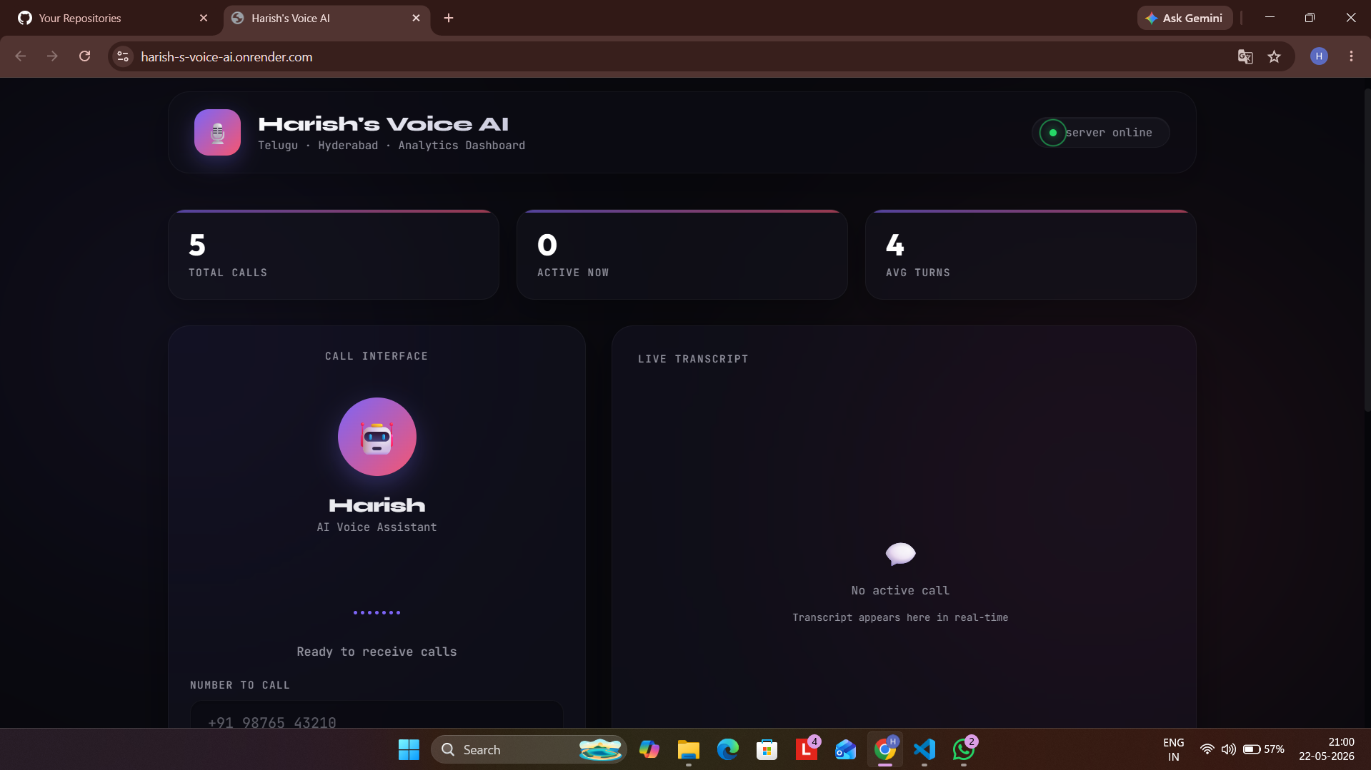 Harish's AI Voice project